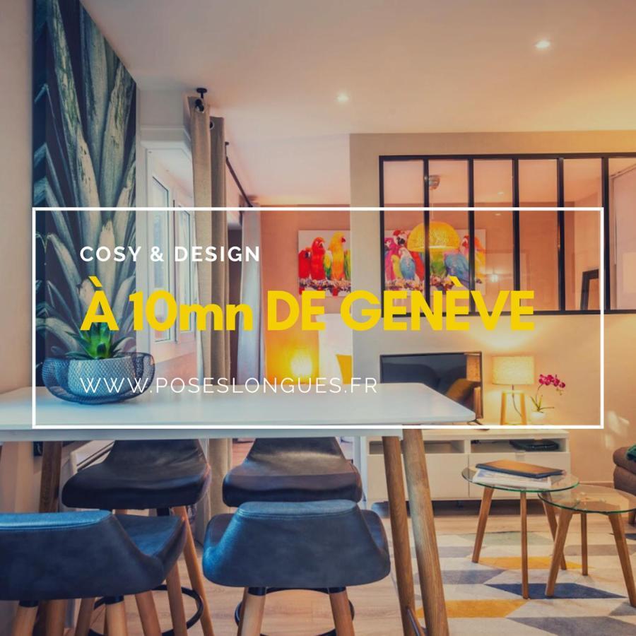 Le Chatelet- Parking Gratuit - Cosy Et Design - A 10 Mn De Geneve Annemasse Ngoại thất bức ảnh